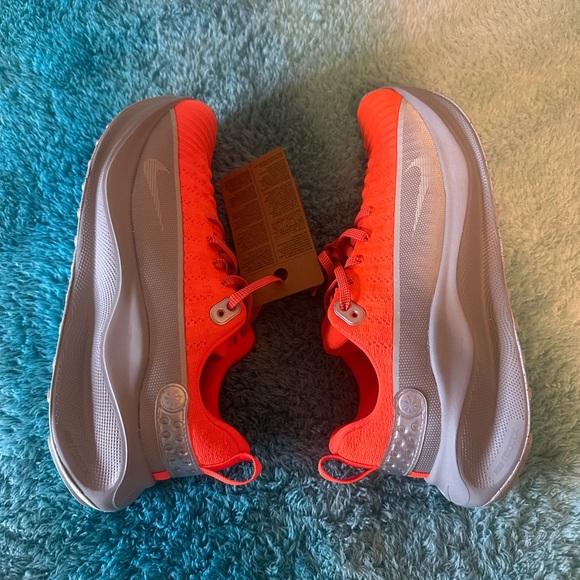 NEW Nike Infinity Run 4 Hyper Crimson/Silver NEON ORANGE Running Shoe Men\'s 6.5 main image 5